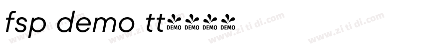 fsp demo tt字体转换